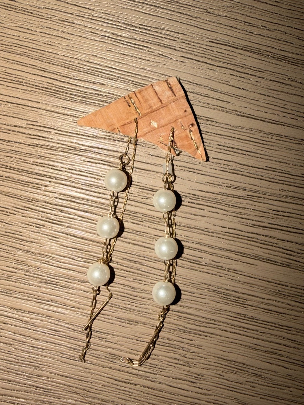 Gold Pearl Drop Chain Earrings - Elegant White Pearls